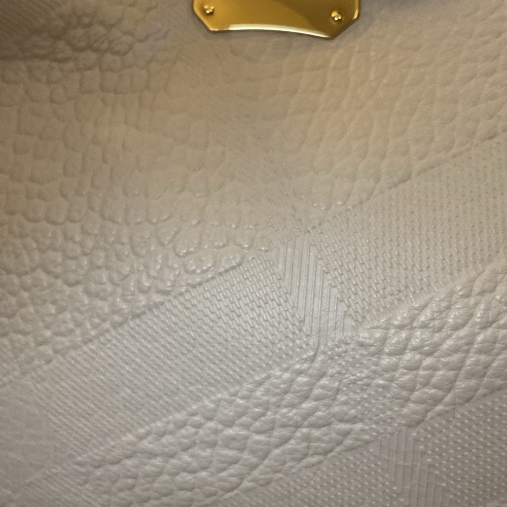 AUTHENTIC  BURBERRY  MEDIUM CANTERBURY  TOTE BAG IN LIGHT GRAYISH TAUPE - Picture 14 of 14